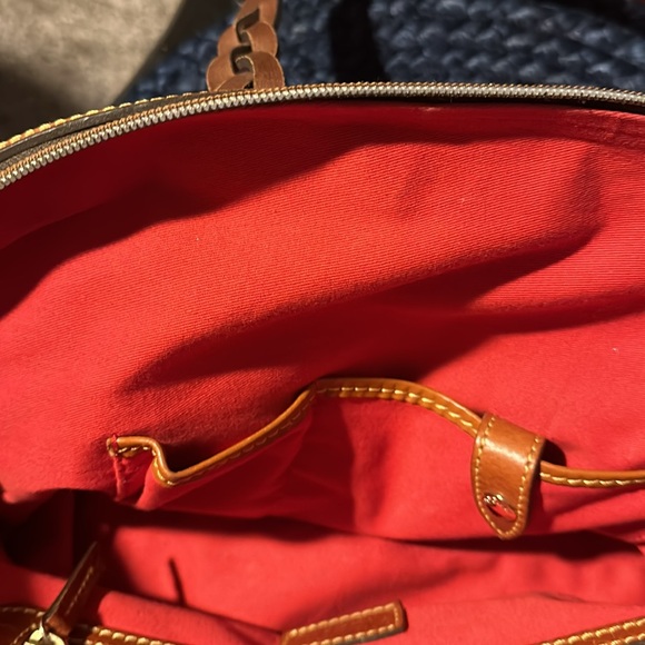 Dooney & Bourke Nylon Large Dome Satchel in Red - Picture 14 of 15